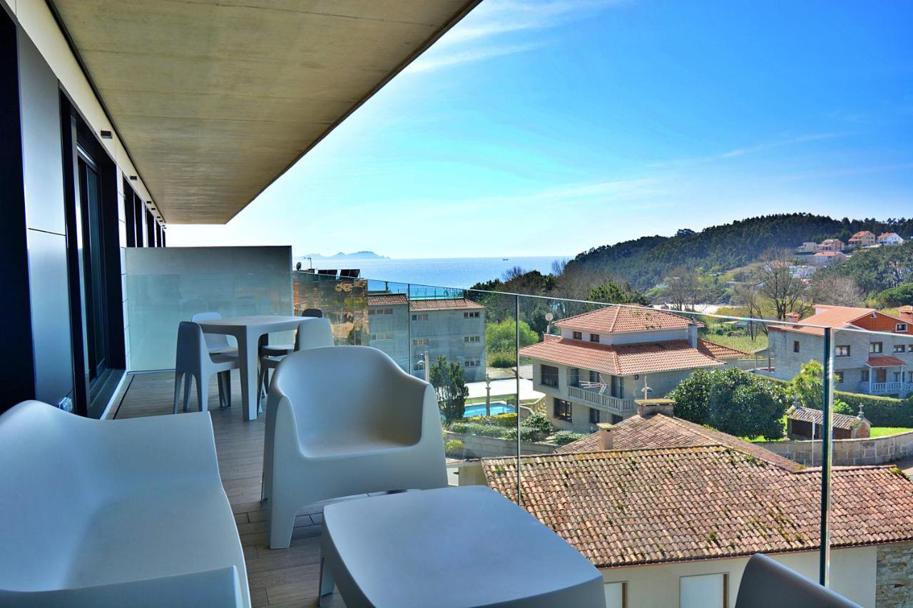 Precioso Apartamento Con Piscina En Sanxenxo Eksteriør billede
